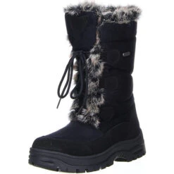 Vista Damen Snowboots Winterstiefel EISKRALLEN Schwarz Winterstiefel - Schwarz