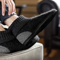 Giesswein Hüttenschuhe Kramsach Adults Hüttenschuhe - Dunkelgrau -Modeschuhe 10035716 07