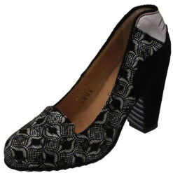 Tiggers Tiggers Jutta 03d Schwarz Silber Kombi Keilpumps - Schwarz-kombi