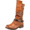 Schlupfstiefel - Cognac -Modeschuhe 12020314 01