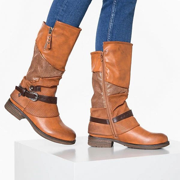 Schlupfstiefel - Cognac 4 Schlupfstiefel - Cognac – Bild 2