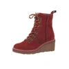 Tamaris 1-25802-33 540 Damen Keil Stiefelette Leder Brick Rot Klassische Stiefeletten - Rot -Modeschuhe 12470658 01