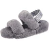 Ugg W Oh Yeah Lammfell-Hausschuhe - Grau -Modeschuhe 17851251 01
