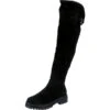 J&F Overknee-Stiefel Mit Riemchendetail - Schwarz -Modeschuhe 19408630 01