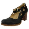 El Naturalista Damen Hochfrontpumps Pumps Picot N5114 Schwarz Black Leder Klassische Pumps - Schwarz -Modeschuhe 20006890 01