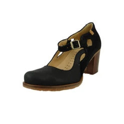 El Naturalista Damen Hochfrontpumps Pumps Picot N5114 Schwarz Black Leder Klassische Pumps - Schwarz -Modeschuhe 20006890 02