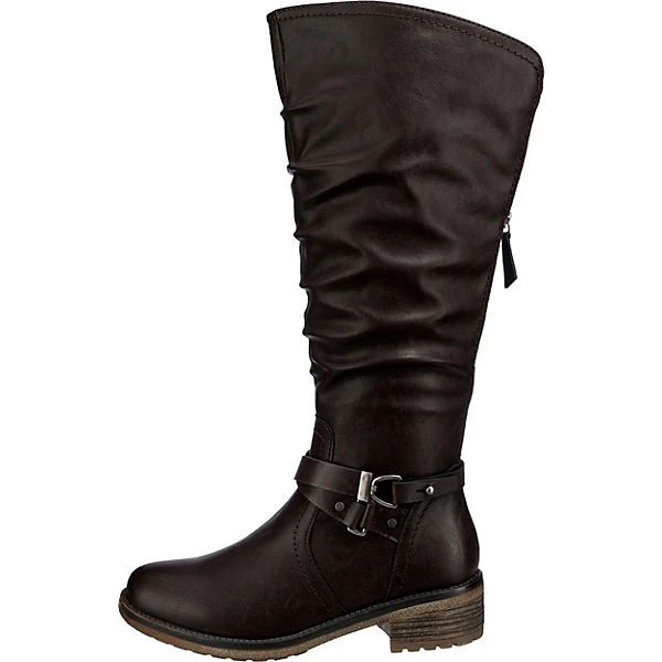 RELIFE Guivaille Weitschaftstiefel - Dunkelbraun 4 RELIFE Guivaille Weitschaftstiefel - Dunkelbraun – Bild 2