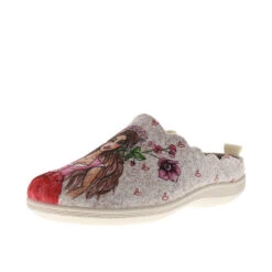 Hausschuhe GABRIELA - Filzhausschuhe Mit Modischem Dirndl-Druck Hüttenschuhe -Modeschuhe 21306405 02