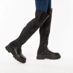 Buffalo Aspha Over Overknee-Stiefel - Schwarz -Modeschuhe 21511706 02