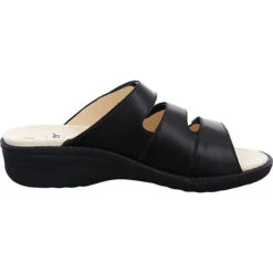 Ganter Hera Pantoletten Hausschuhe - Schwarz -Modeschuhe 21771606 03