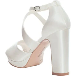 Brautschuh Aus Satin, Absatzhöhe 10 Cm Klassische Sandalen - Creme -Modeschuhe 21979603 04