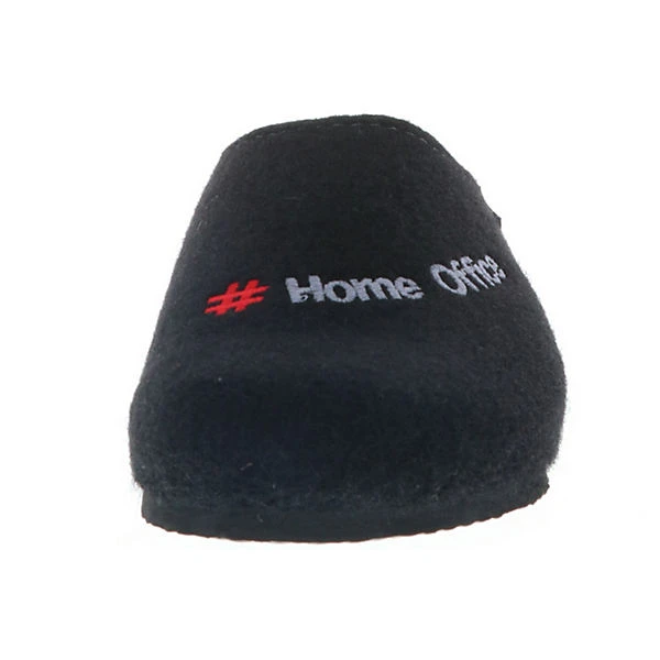 Herren Hausschuhe Pantoffeln Pantoletten Naturwollfilz (#HomeOffice) Schwarz - Schwarz 6 Herren Hausschuhe Pantoffeln Pantoletten Naturwollfilz (#HomeOffice) Schwarz - Schwarz – Bild 4
