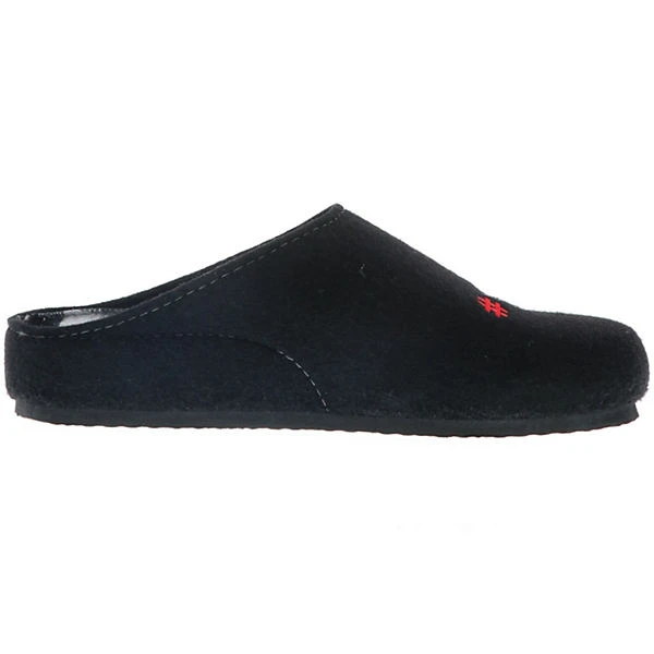 Herren Hausschuhe Pantoffeln Pantoletten Naturwollfilz (#HomeOffice) Schwarz - Schwarz 8 Herren Hausschuhe Pantoffeln Pantoletten Naturwollfilz (#HomeOffice) Schwarz - Schwarz – Bild 6