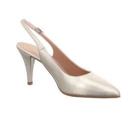 Unisa Damen High Heels Pumps Schuhe Temi Slingpumps Elegant Klassisch Glattleder Uni Klassische Pumps - Gold -Modeschuhe 24074511 07