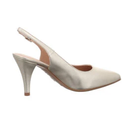 Unisa Damen High Heels Pumps Schuhe Temi Slingpumps Elegant Klassisch Glattleder Uni Klassische Pumps - Gold -Modeschuhe 24074511 08