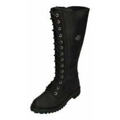 Harley Davidson LORNELL 14" LACE D84685 Biker Boots - Schwarz