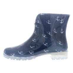 Damen Stiefeletten Gummistiefel Regenschuhe Kurzschaft Anker Blau - Blau -Modeschuhe 24297683 05