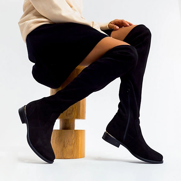 Call It Spring Anidda Vegan Overknee-Stiefel - Schwarz 4 Call It Spring Anidda Vegan Overknee-Stiefel - Schwarz – Bild 2