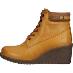 Hush Puppies Stiefelette Keilstiefel - Gelb -Modeschuhe 27015947 02