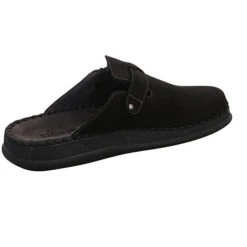 Rohde Herren Hausschuhe Slipper Hausschuh Gemütlich Puschen Nubukleder Uni Hausschuhe - Schwarz -Modeschuhe 27115430 05