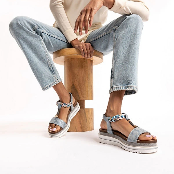 T-Steg-Sandalen - Blau 4 T-Steg-Sandalen - Blau – Bild 2