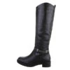 Flache Stiefel Reißverschluss, Blockabsatz, Riemen, Used Look, Kette -Modeschuhe 29121813 01