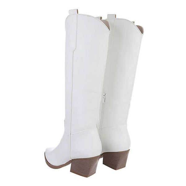 Western- & Bikerstiefel Reißverschluss, Blockabsatz, Used Look 5 Western- & Bikerstiefel Reißverschluss, Blockabsatz, Used Look – Bild 3