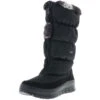Damen Halbschaft Winterstiefel Schneestiefel Snowboots Schwarz - Schwarz