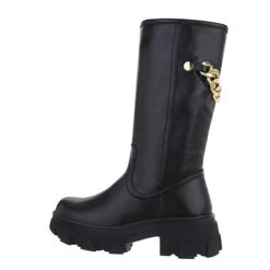 Plateaustiefel , Blockabsatz, Kette