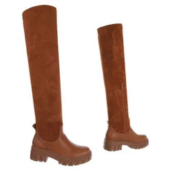 Plateaustiefel Reißverschluss, Blockabsatz, Used Look -Modeschuhe 29238917 03