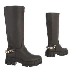 Plateaustiefel Reißverschluss, Blockabsatz, Kette 7 Plateaustiefel Reißverschluss, Blockabsatz, Kette -Modeschuhe 29239960 03