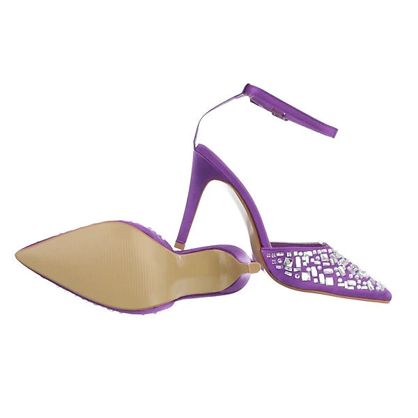 Schnür- & Riemchenpumps Knöchelriemen, Pfennig-/Stilettoabsatz, Strass 4 Schnür- & Riemchenpumps Knöchelriemen, Pfennig-/Stilettoabsatz, Strass – Bild 2