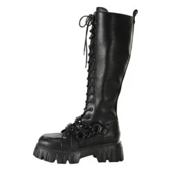 Buffalo Stiefel LION LACE UP HI CHAIN Schnürstiefel - Schwarz