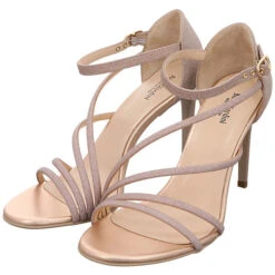 Nero Giardini Damen Riemchensandalen Egizia Riemchen Sandalette Fußbett Bequem Freizeit Glitzerdetails Textil Uni Riemchensandalen - Camel -Modeschuhe 30189058 10