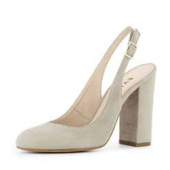 EVITA Damen Sling Pumps ILENEA Sling-Pumps - Grau/beige
