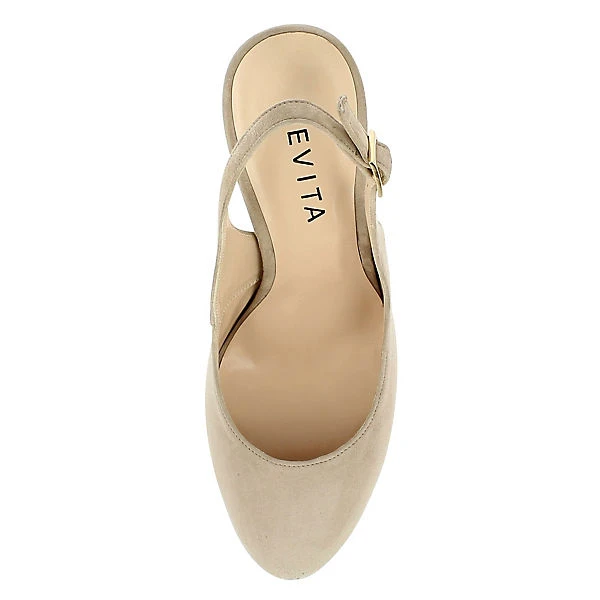 EVITA Damen Sling Pumps ILENEA Sling-Pumps - Grau/beige 8 EVITA Damen Sling Pumps ILENEA Sling-Pumps - Grau/beige – Bild 6