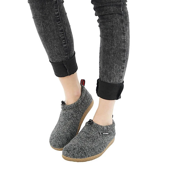 Giesswein Damen Hüttenschuhe Geschlossene Hausschuhe - Grau 4 Giesswein Damen Hüttenschuhe Geschlossene Hausschuhe - Grau – Bild 2