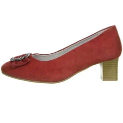 Damen Trachtenschuhe Almhaferl Pumps Rot -Modeschuhe 8869323 05