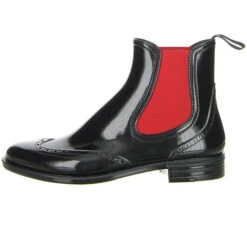 Damen Stiefeletten Gummistiefeletten Schwarz - Schwarz -Modeschuhe 9518584 05