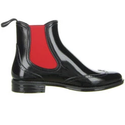 Damen Stiefeletten Gummistiefeletten Schwarz - Schwarz -Modeschuhe 9518584 06