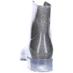 Damen Stiefeletten Gummistiefel Regenschuhe Silber - Dunkelgrau 10 Damen Stiefeletten Gummistiefel Regenschuhe Silber - Dunkelgrau -Modeschuhe 9518769 02