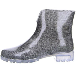 Damen Stiefeletten Gummistiefel Regenschuhe Silber - Dunkelgrau 13 Damen Stiefeletten Gummistiefel Regenschuhe Silber - Dunkelgrau -Modeschuhe 9518769 05