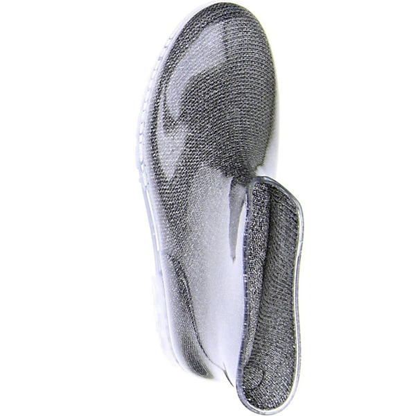 Damen Stiefeletten Gummistiefel Regenschuhe Silber - Dunkelgrau 9 Damen Stiefeletten Gummistiefel Regenschuhe Silber - Dunkelgrau – Bild 7